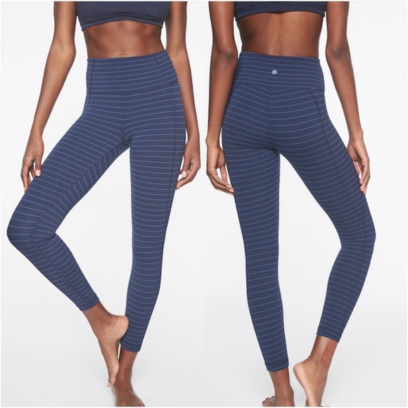 Athleta Pants - Sold Athleta Stripe Salutation 7/8 Tight